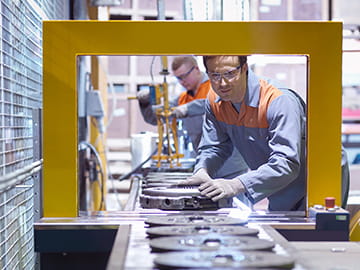 assembly line two men