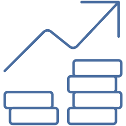 currency increase icon